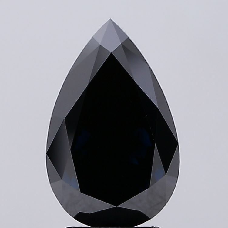Loose Diamond - PEAR 3.57ct Fancy Vivid Black VS1: Loose Diamond - PEAR 3.57ct Fancy Vivid Black VS1 Source: This is a real non-mined Diamond that has been grown in a lab Shape: PEAR Carats: 3.57 Color: Fancy Vivid Black Certification: NONE Video: