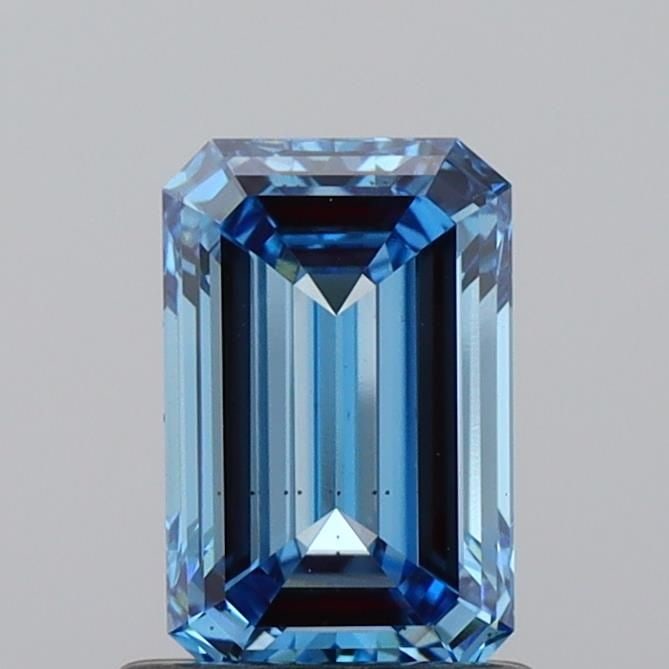 Loose Diamond - EMERALD 1.03ct Fancy Vivid Blue VS2: Loose Diamond - EMERALD 1.03ct Fancy Vivid Blue VS2 Source: This is a real non-mined Diamond that has been grown in a lab Shape: EMERALD Carats: 1.03 Color: Fancy Vivid Blue Certification: IGI Video: