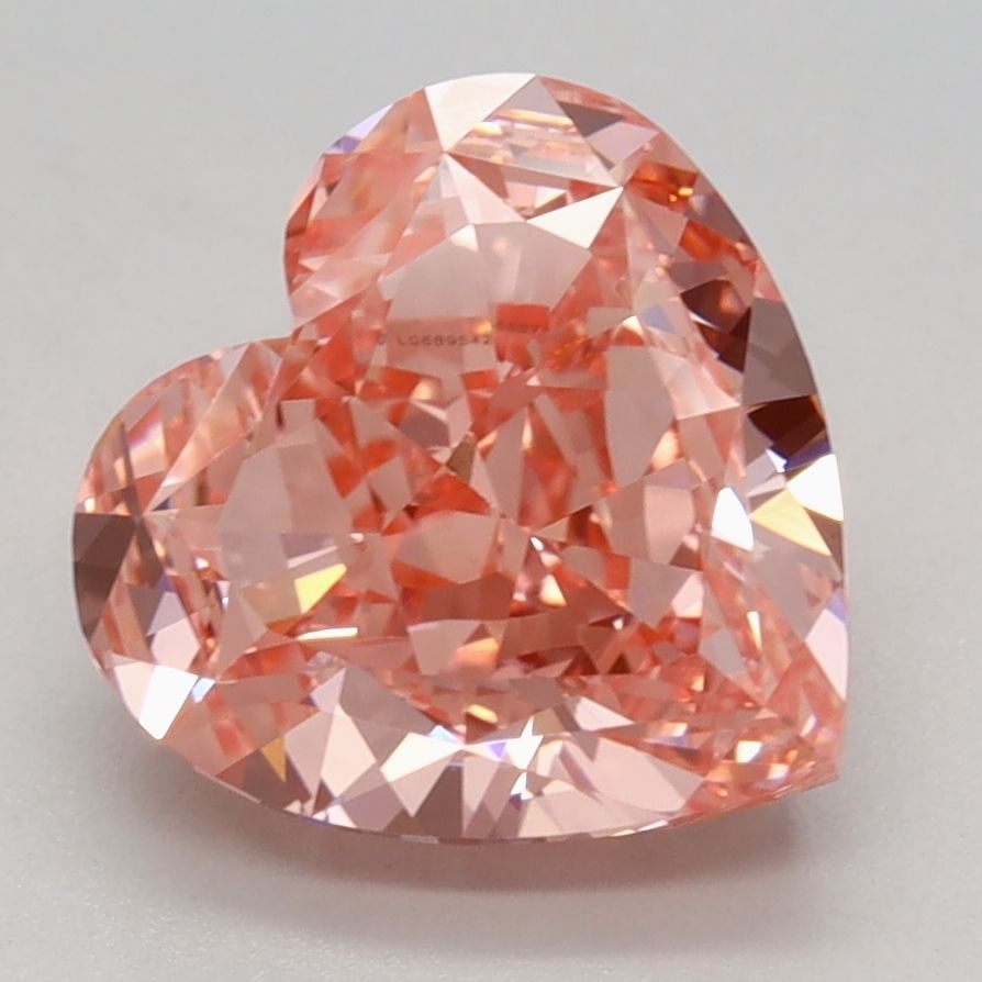 Loose Diamond - HEART 2.88ct Fancy Vivid Pink VS1: Loose Diamond - HEART 2.88ct Fancy Vivid Pink VS1 Source: This is a real non-mined Diamond that has been grown in a lab Shape: HEART Carats: 2.88 Color: Fancy Vivid Pink Certification: IGI Video: