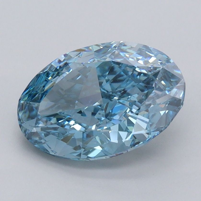 Loose Diamond - OVAL 1.98ct Fancy Vivid Blue VS1: Loose Diamond - OVAL 1.98ct Fancy Vivid Blue VS1 Source: This is a real non-mined Diamond that has been grown in a lab Shape: OVAL Carats: 1.98 Color: Fancy Vivid Blue Certification: IGI Video:
