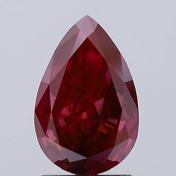 Loose Diamond - PEAR 2.02ct Fancy Vivid Red VS2: Loose Diamond - PEAR 2.02ct Fancy Vivid Red VS2 Source: This is a real non-mined Diamond that has been grown in a lab Shape: PEAR Carats: 2.02 Color: Fancy Vivid Red Certification: NONE Video: