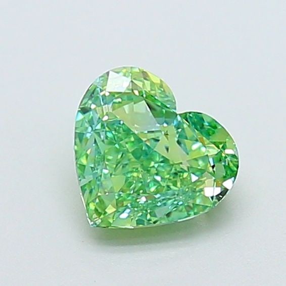Loose Diamond - HEART 1.12ct Fancy Vivid Green VVS1: Loose Diamond - HEART 1.12ct Fancy Vivid Green VVS1 Source: This is a real non-mined Diamond that has been grown in a lab Shape: HEART Carats: 1.12 Color: Fancy Vivid Green Certification: IGI Video:
