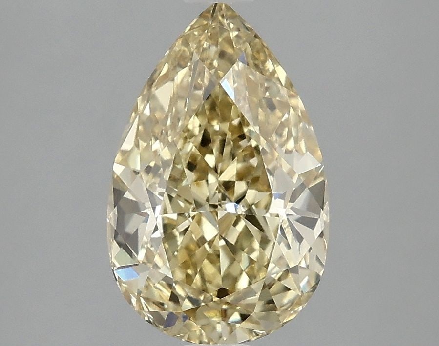 Loose Diamond - PEAR 2.08ct Fancy Intense Yellow VS1: Loose Diamond - PEAR 2.08ct Fancy Intense Yellow VS1 Source: This is a real non-mined Diamond that has been grown in a lab Shape: PEAR Carats: 2.08 Color: Fancy Intense Yellow Certification: IGI Video