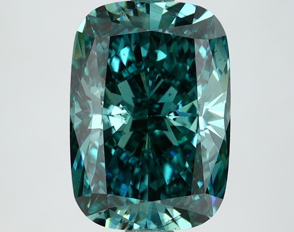 Loose Diamond - CUSHION BRILLIANT 2.8ct Fancy Vivid Green SI1: Loose Diamond - CUSHION BRILLIANT 2.8ct Fancy Vivid Green SI1 Source: This is a real non-mined Diamond that has been grown in a lab Shape: CUSHION BRILLIANT Carats: 2.8 Color: Fancy Vivid Green Certif