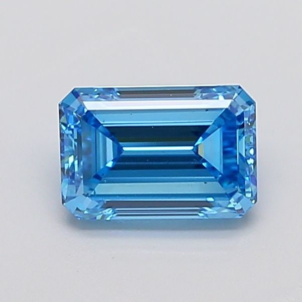 Loose Diamond - EMERALD 2.0ct Fancy Vivid Blue VS2: Loose Diamond - EMERALD 2.0ct Fancy Vivid Blue VS2 Source: This is a real non-mined Diamond that has been grown in a lab Shape: EMERALD Carats: 2.0 Color: Fancy Vivid Blue Certification: IGI Video:
