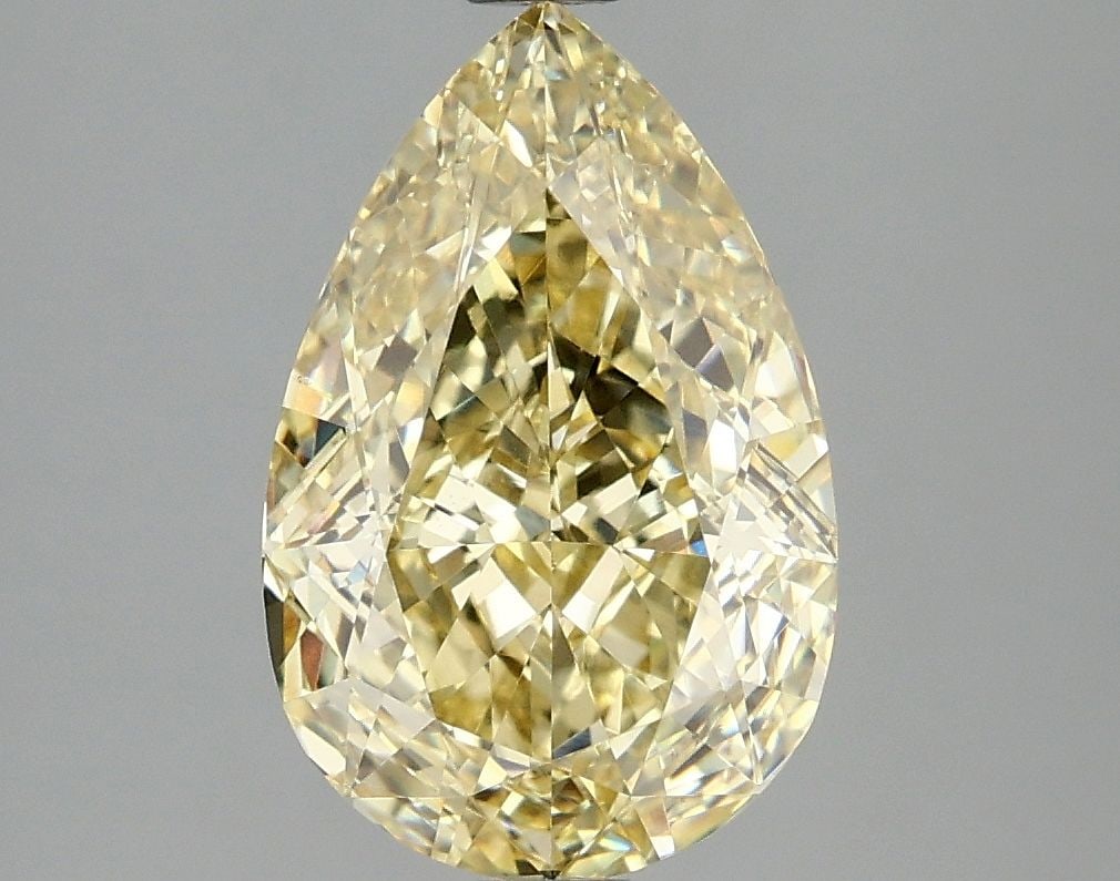 Loose Diamond - PEAR 3.09ct Fancy Intense Yellow VS1: Loose Diamond - PEAR 3.09ct Fancy Intense Yellow VS1 Source: This is a real non-mined Diamond that has been grown in a lab Shape: PEAR Carats: 3.09 Color: Fancy Intense Yellow Certification: IGI Video