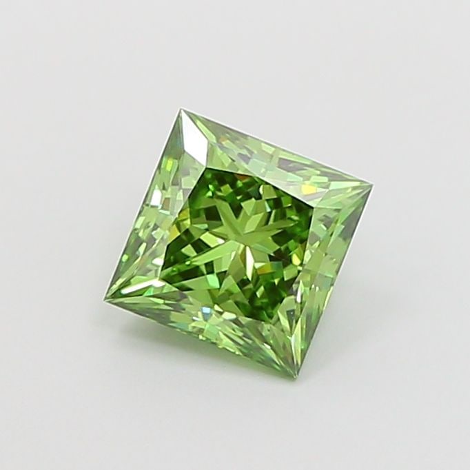 Loose Diamond - PRINCESS 1.03ct Fancy Vivid Green VVS2: Loose Diamond - PRINCESS 1.03ct Fancy Vivid Green VVS2 Source: This is a real non-mined Diamond that has been grown in a lab Shape: PRINCESS Carats: 1.03 Color: Fancy Vivid Green Certification: IGI Vi