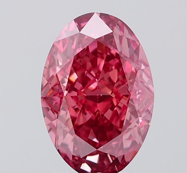Loose Diamond - OVAL 2.61ct Fancy Deep Pink VS1: Loose Diamond - OVAL 2.61ct Fancy Deep Pink VS1 Source: This is a real non-mined Diamond that has been grown in a lab Shape: OVAL Carats: 2.61 Color: Fancy Deep Pink Certification: IGI Video: