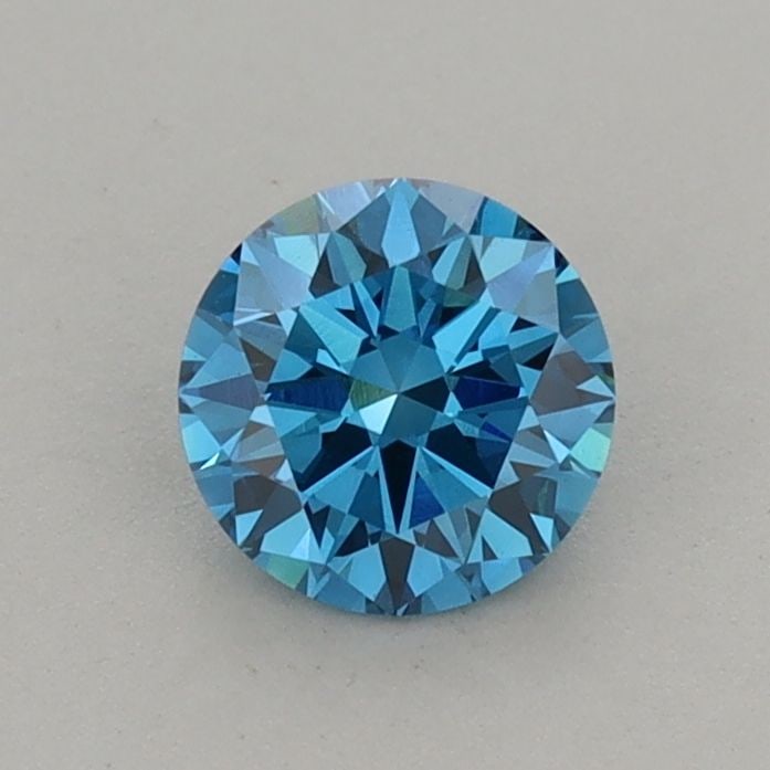 Loose Diamond - ROUND 0.59ct Fancy Vivid Blue VVS2: Loose Diamond - ROUND 0.59ct Fancy Vivid Blue VVS2 Source: This is a real non-mined Diamond that has been grown in a lab Shape: ROUND Carats: 0.59 Color: Fancy Vivid Blue Certification: IGI Video:
