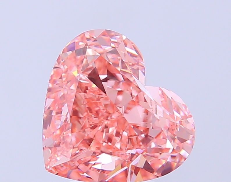 Loose Diamond - HEART 3.19ct Fancy Vivid Pink VS1: Loose Diamond - HEART 3.19ct Fancy Vivid Pink VS1 Source: This is a real non-mined Diamond that has been grown in a lab Shape: HEART Carats: 3.19 Color: Fancy Vivid Pink Certification: IGI Video: