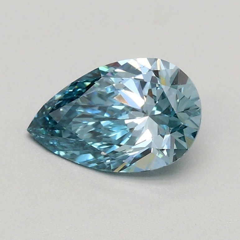 Loose Diamond - PEAR 0.51ct Fancy Intense Greenish Blue VS2: Loose Diamond - PEAR 0.51ct Fancy Intense Greenish Blue VS2 Source: This is a real non-mined Diamond that has been grown in a lab Shape: PEAR Carats: 0.51 Color: Fancy Intense Greenish Blue Certificat