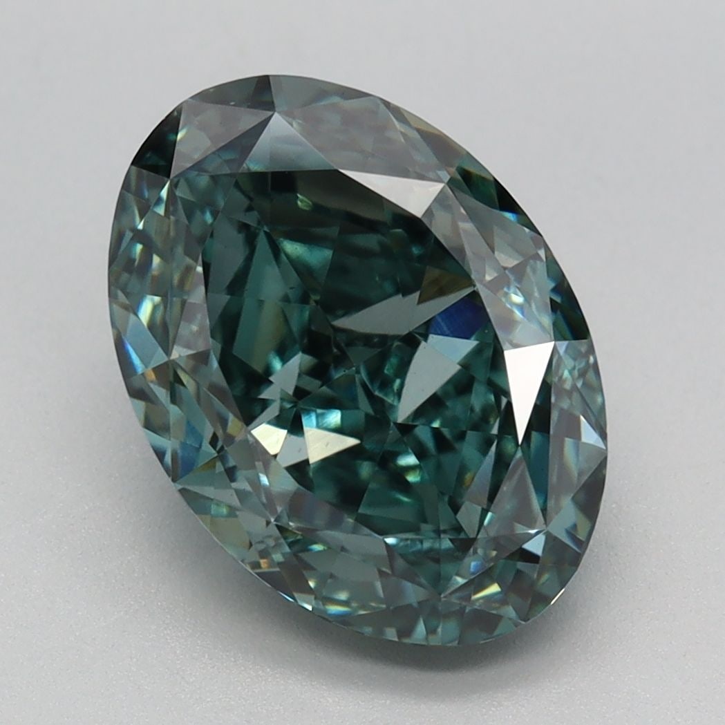 Loose Diamond - OVAL 3.22ct Fancy Vivid Green VS1: Loose Diamond - OVAL 3.22ct Fancy Vivid Green VS1 Source: This is a real non-mined Diamond that has been grown in a lab Shape: OVAL Carats: 3.22 Color: Fancy Vivid Green Certification: IGI Video: