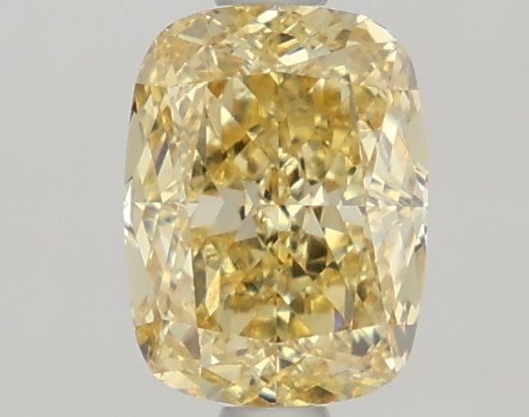 Loose Diamond - CUSHION MODIFIED 1.22ct Fancy Intense Yellow VVS2: Loose Diamond - CUSHION MODIFIED 1.22ct Fancy Intense Yellow VVS2 Source: This is a real non-mined Diamond that has been grown in a lab Shape: CUSHION MODIFIED Carats: 1.22 Color: Fancy Intense Yellow