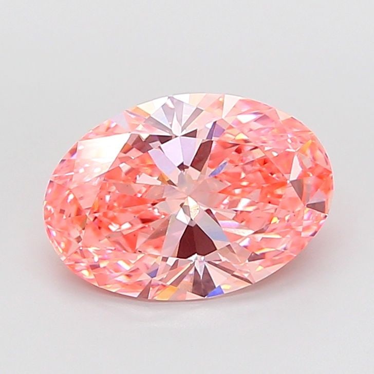 Loose Diamond - OVAL 5.09ct Fancy Vivid Pink VS1: Loose Diamond - OVAL 5.09ct Fancy Vivid Pink VS1 Source: This is a real non-mined Diamond that has been grown in a lab Shape: OVAL Carats: 5.09 Color: Fancy Vivid Pink Certification: IGI Video: