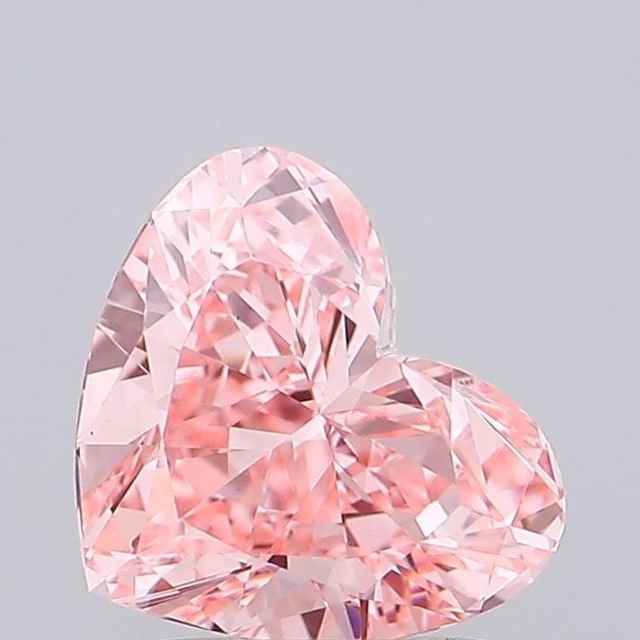 Loose Diamond - HEART 2.02ct Fancy Vivid Pink VS1: Loose Diamond - HEART 2.02ct Fancy Vivid Pink VS1 Source: This is a real non-mined Diamond that has been grown in a lab Shape: HEART Carats: 2.02 Color: Fancy Vivid Pink Certification: IGI Video: