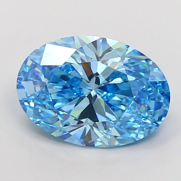 Loose Diamond - OVAL 4.55ct Fancy Vivid Blue VS1: Loose Diamond - OVAL 4.55ct Fancy Vivid Blue VS1 Source: This is a real non-mined Diamond that has been grown in a lab Shape: OVAL Carats: 4.55 Color: Fancy Vivid Blue Certification: IGI Video: