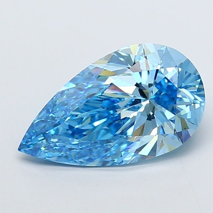 Loose Diamond - PEAR 4.04ct Fancy Vivid Blue VS2: Loose Diamond - PEAR 4.04ct Fancy Vivid Blue VS2 Source: This is a real non-mined Diamond that has been grown in a lab Shape: PEAR Carats: 4.04 Color: Fancy Vivid Blue Certification: IGI Video: