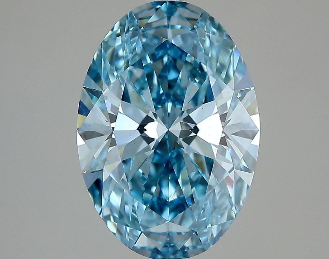 Loose Diamond - OVAL 3.08ct Fancy Vivid Blue VS1: Loose Diamond - OVAL 3.08ct Fancy Vivid Blue VS1 Source: This is a real non-mined Diamond that has been grown in a lab Shape: OVAL Carats: 3.08 Color: Fancy Vivid Blue Certification: IGI Video:
