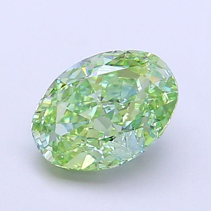 Loose Diamond - OVAL 1.77ct Fancy Vivid Green VS1: Loose Diamond - OVAL 1.77ct Fancy Vivid Green VS1 Source: This is a real non-mined Diamond that has been grown in a lab Shape: OVAL Carats: 1.77 Color: Fancy Vivid Green Certification: IGI Video: