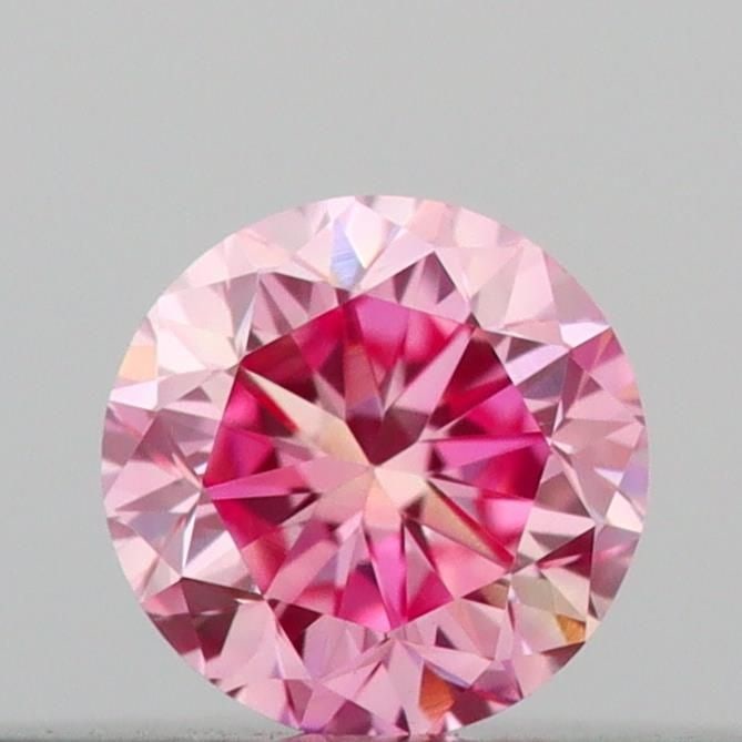 Loose Diamond - ROUND 0.13ct Fancy Vivid Pink VVS2: Loose Diamond - ROUND 0.13ct Fancy Vivid Pink VVS2 Source: This is a real non-mined Diamond that has been grown in a lab Shape: ROUND Carats: 0.13 Color: Fancy Vivid Pink Certification: IGI Video: