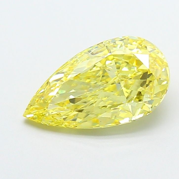 Loose Diamond - PEAR 2.03ct Fancy Vivid Yellow VS2: Loose Diamond - PEAR 2.03ct Fancy Vivid Yellow VS2 Source: This is a real non-mined Diamond that has been grown in a lab Shape: PEAR Carats: 2.03 Color: Fancy Vivid Yellow Certification: IGI Video: