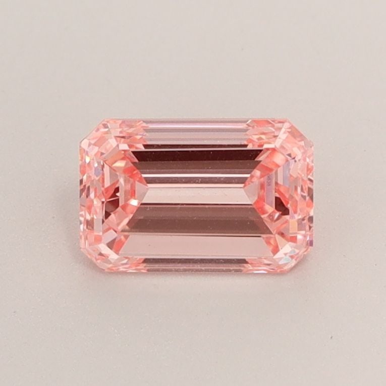 Loose Diamond - EMERALD 0.92ct Fancy Intense Pink VS1: Loose Diamond - EMERALD 0.92ct Fancy Intense Pink VS1 Source: This is a real non-mined Diamond that has been grown in a lab Shape: EMERALD Carats: 0.92 Color: Fancy Intense Pink Certification: IGI Vid