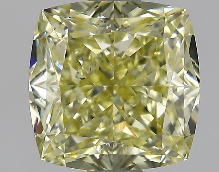 Loose Diamond - CUSHION MODIFIED 1.67ct Fancy Yellow VS2: Loose Diamond - CUSHION MODIFIED 1.67ct Fancy Yellow VS2 Source: This is a real non-mined Diamond that has been grown in a lab Shape: CUSHION MODIFIED Carats: 1.67 Color: Fancy Yellow Certification: I