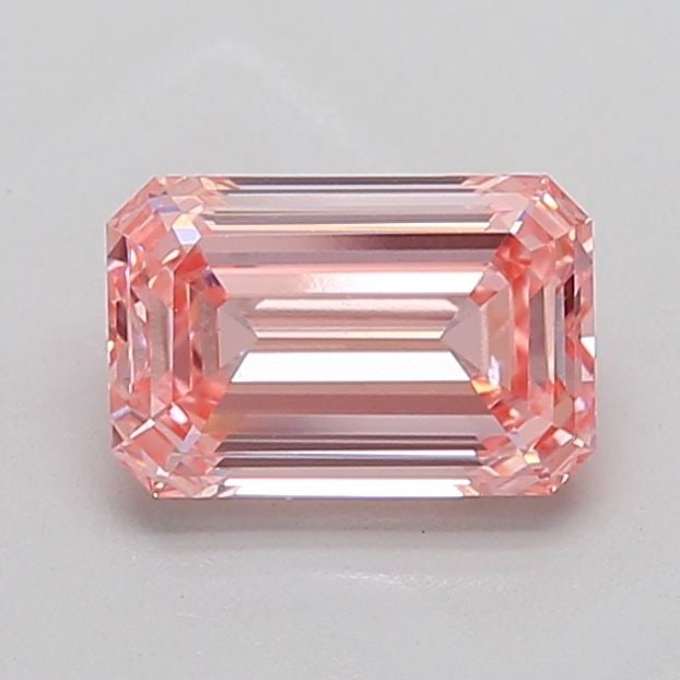 Loose Diamond - EMERALD 2.05ct Fancy Intense Pink VS1: Loose Diamond - EMERALD 2.05ct Fancy Intense Pink VS1 Source: This is a real non-mined Diamond that has been grown in a lab Shape: EMERALD Carats: 2.05 Color: Fancy Intense Pink Certification: IGI The