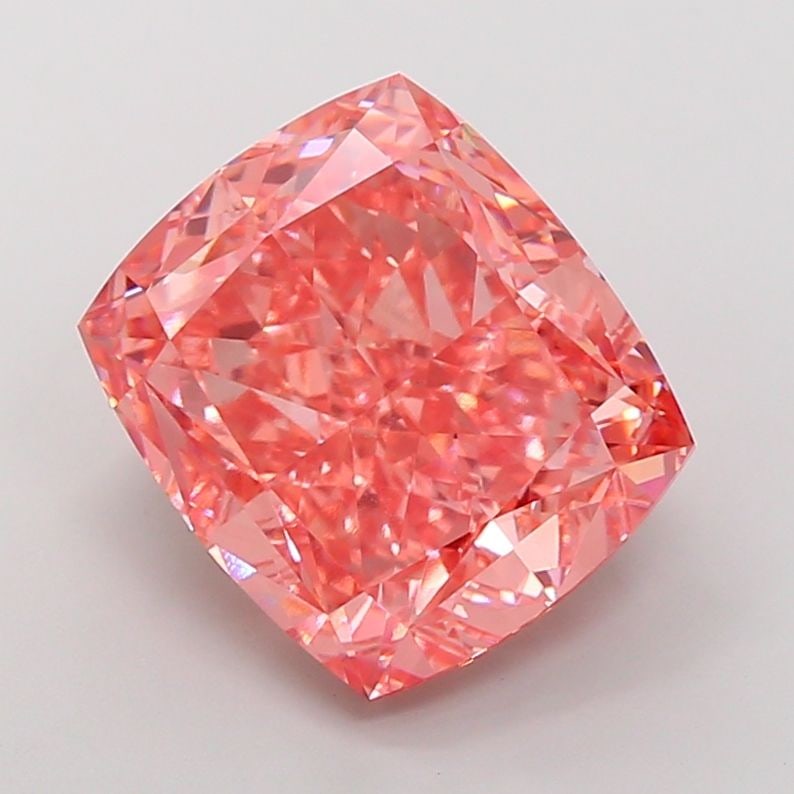 Loose Diamond - CUSHION MODIFIED 12.67ct Fancy Vivid Pink VS1: Loose Diamond - CUSHION MODIFIED 12.67ct Fancy Vivid Pink VS1 Source: This is a real non-mined Diamond that has been grown in a lab Shape: CUSHION MODIFIED Carats: 12.67 Color: Fancy Vivid Pink Certif