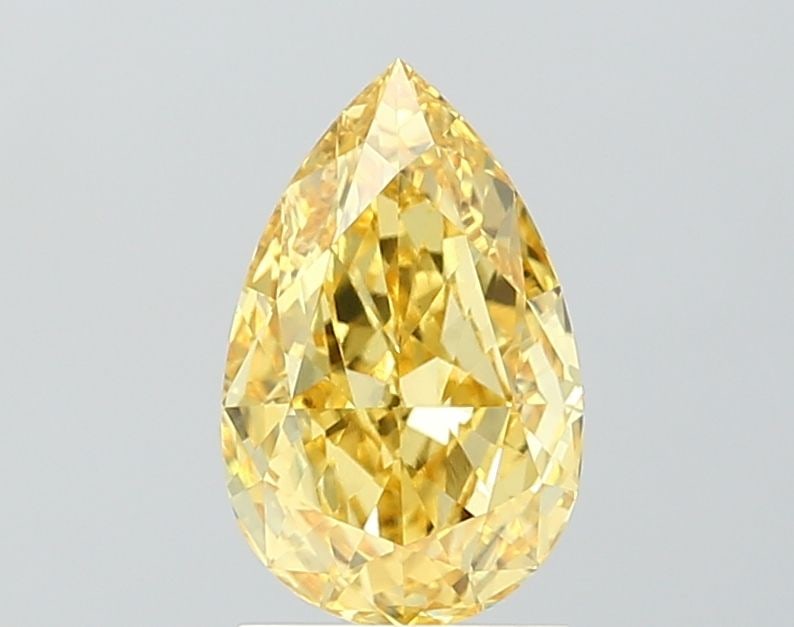 Loose Diamond - PEAR 1.54ct Fancy Vivid Yellow VVS2: Loose Diamond - PEAR 1.54ct Fancy Vivid Yellow VVS2 Source: This is a real non-mined Diamond that has been grown in a lab Shape: PEAR Carats: 1.54 Color: Fancy Vivid Yellow Certification: IGI Video:
