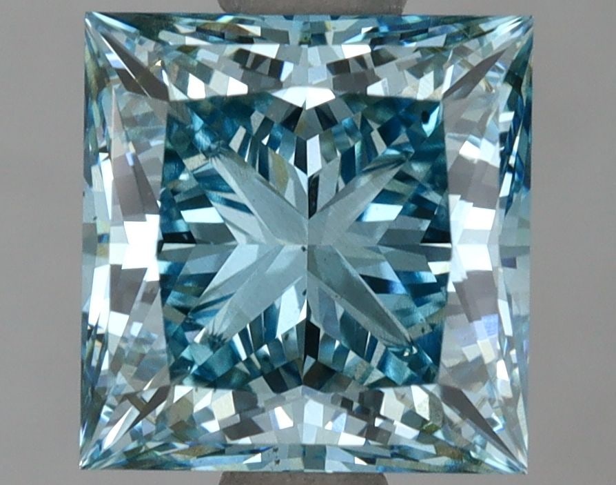 Loose Diamond - PRINCESS 2.5ct Fancy Vivid Blue SI1: Loose Diamond - PRINCESS 2.5ct Fancy Vivid Blue SI1 Source: This is a real non-mined Diamond that has been grown in a lab Shape: PRINCESS Carats: 2.5 Color: Fancy Vivid Blue Certification: IGI Video:
