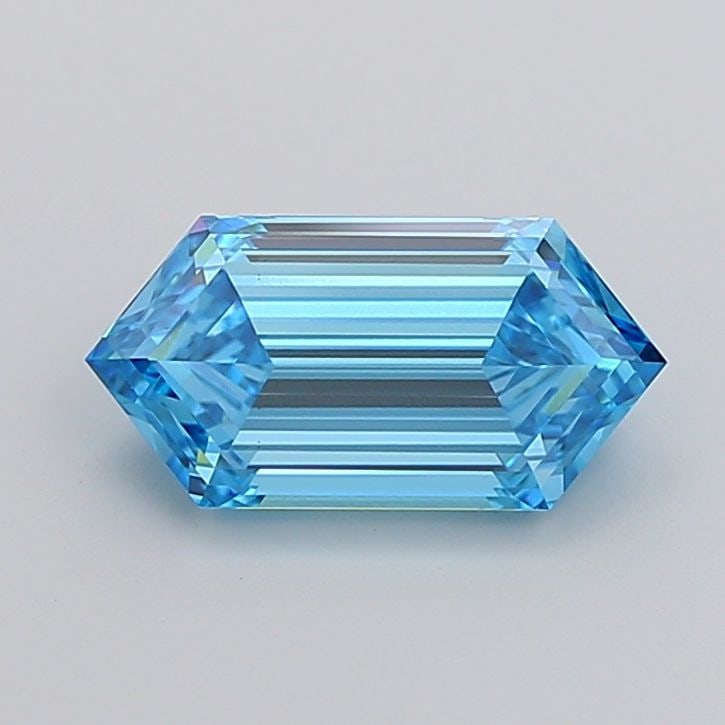 Loose Diamond - HEXAGONAL 3.6ct Fancy Vivid Blue VS1: Loose Diamond - HEXAGONAL 3.6ct Fancy Vivid Blue VS1 Source: This is a real non-mined Diamond that has been grown in a lab Shape: HEXAGONAL Carats: 3.6 Color: Fancy Vivid Blue Certification: IGI Video