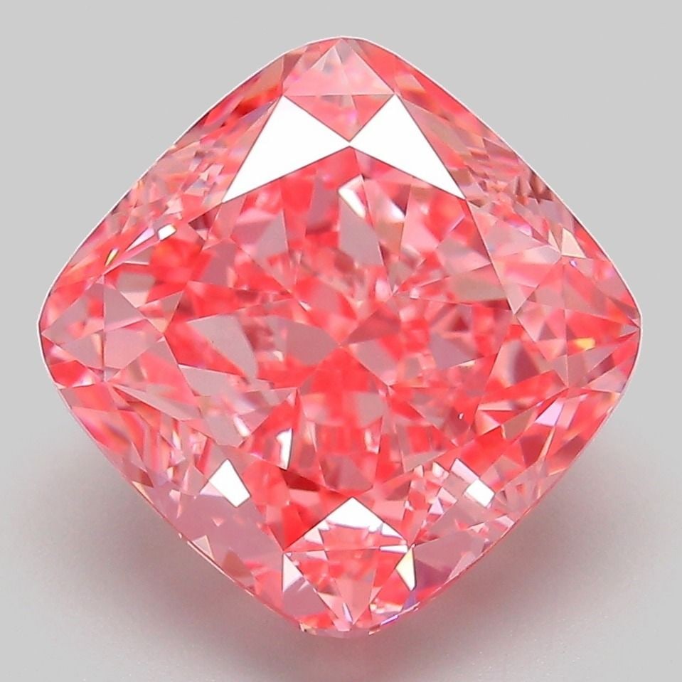 Loose Diamond - CUSHION MODIFIED 6.52ct Fancy Vivid Pink VS1: Loose Diamond - CUSHION MODIFIED 6.52ct Fancy Vivid Pink VS1 Source: This is a real non-mined Diamond that has been grown in a lab Shape: CUSHION MODIFIED Carats: 6.52 Color: Fancy Vivid Pink Certific