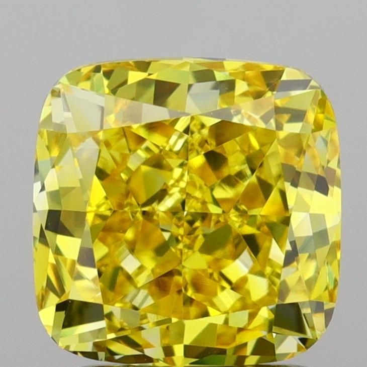 Loose Diamond - CUSHION MODIFIED 2.01ct Fancy Vivid Yellow VVS2 (1 of 1)