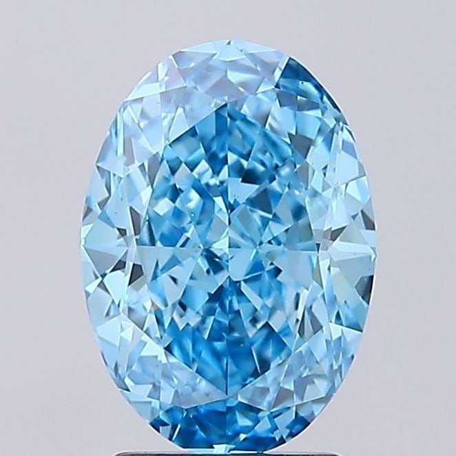 Loose Diamond - OVAL 2.88ct Fancy Vivid Blue VS1: Loose Diamond - OVAL 2.88ct Fancy Vivid Blue VS1 Source: This is a real non-mined Diamond that has been grown in a lab Shape: OVAL Carats: 2.88 Color: Fancy Vivid Blue Certification: IGI The Diamond D