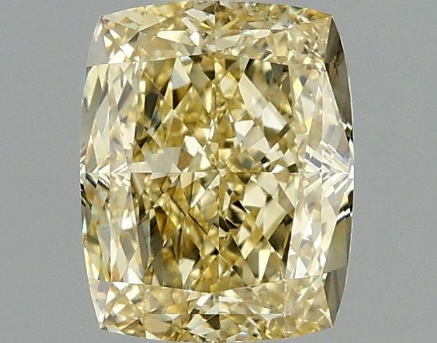 Loose Diamond - CUSHION MODIFIED 1.55ct Fancy Intense Yellow VS2: Loose Diamond - CUSHION MODIFIED 1.55ct Fancy Intense Yellow VS2 Source: This is a real non-mined Diamond that has been grown in a lab Shape: CUSHION MODIFIED Carats: 1.55 Color: Fancy Intense Yellow 