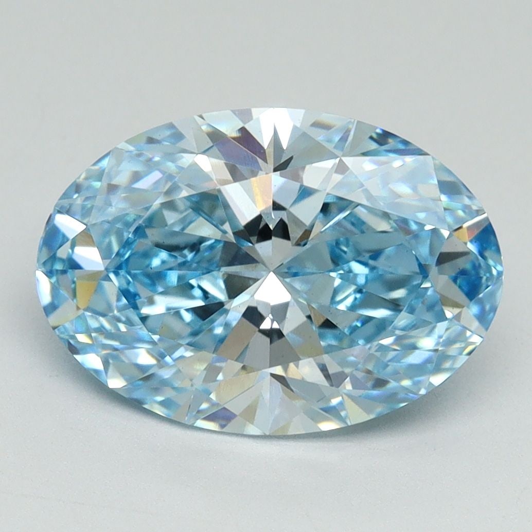 Loose Diamond - OVAL 3.35ct Fancy Vivid Blue VS1: Loose Diamond - OVAL 3.35ct Fancy Vivid Blue VS1 Source: This is a real non-mined Diamond that has been grown in a lab Shape: OVAL Carats: 3.35 Color: Fancy Vivid Blue Certification: IGI Video: