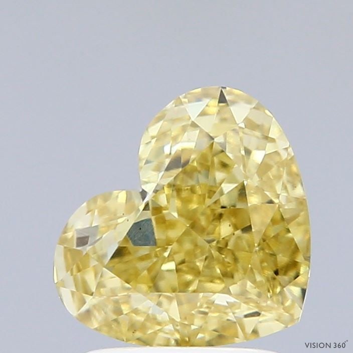 Loose Diamond - HEART 2.05ct Fancy Intense Yellow VS1: Loose Diamond - HEART 2.05ct Fancy Intense Yellow VS1 Source: This is a real non-mined Diamond that has been grown in a lab Shape: HEART Carats: 2.05 Color: Fancy Intense Yellow Certification: IGI Vid