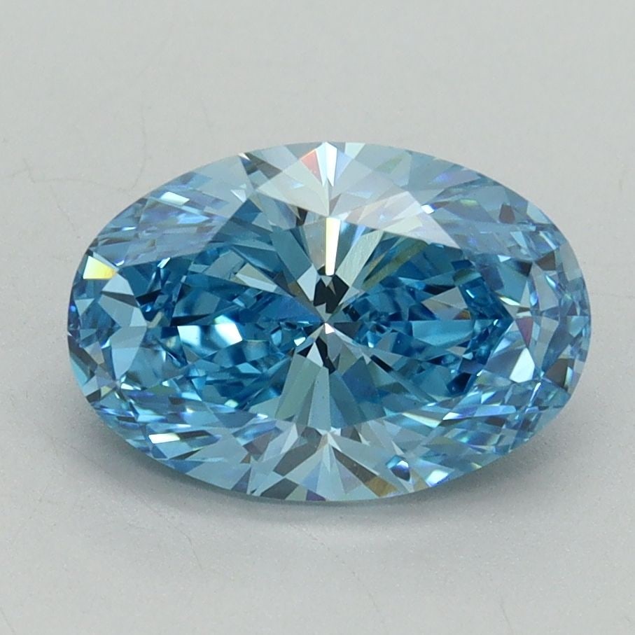 Loose Diamond - OVAL 2.15ct Fancy Vivid Blue VVS2: Loose Diamond - OVAL 2.15ct Fancy Vivid Blue VVS2 Source: This is a real non-mined Diamond that has been grown in a lab Shape: OVAL Carats: 2.15 Color: Fancy Vivid Blue Certification: IGI Video: