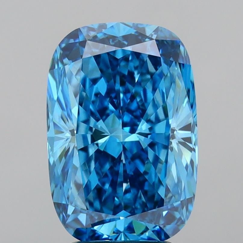 Loose Diamond - CUSHION MODIFIED 3.52ct Fancy Vivid Blue VS1: Loose Diamond - CUSHION MODIFIED 3.52ct Fancy Vivid Blue VS1 Source: This is a real non-mined Diamond that has been grown in a lab Shape: CUSHION MODIFIED Carats: 3.52 Color: Fancy Vivid Blue Certific