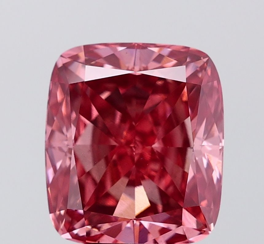 Loose Diamond - CUSHION MODIFIED 5.13ct Fancy Vivid Brownish Pink VS2 (1 of 1)