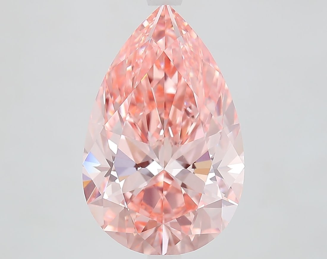 Loose Diamond - PEAR 6.1ct Fancy Vivid Pink VVS2: Loose Diamond - PEAR 6.1ct Fancy Vivid Pink VVS2 Source: This is a real non-mined Diamond that has been grown in a lab Shape: PEAR Carats: 6.1 Color: Fancy Vivid Pink Certification: IGI Video: