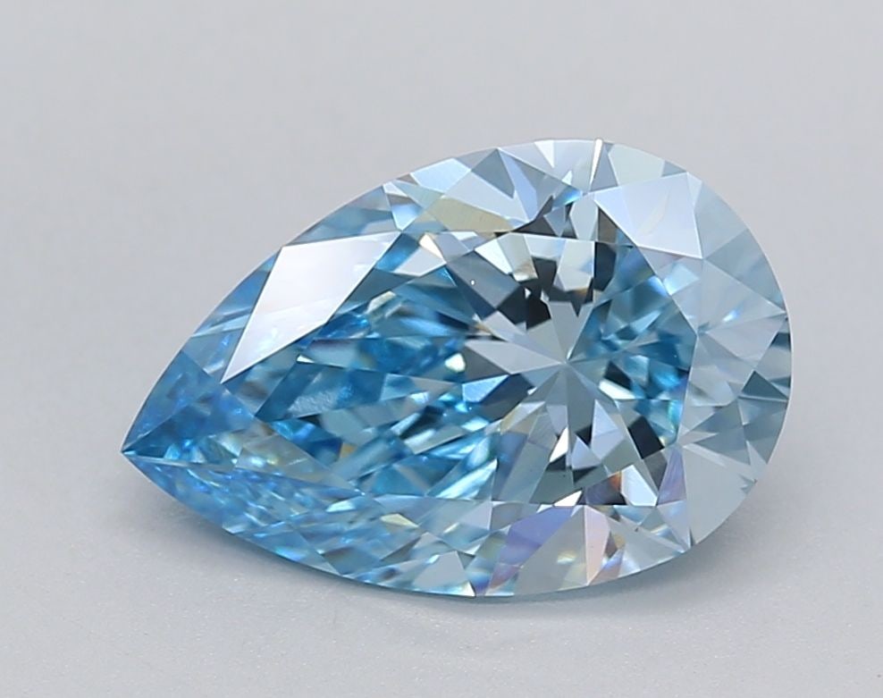 Loose Diamond - PEAR 2.42ct Fancy Vivid Blue VS1: Loose Diamond - PEAR 2.42ct Fancy Vivid Blue VS1 Source: This is a real non-mined Diamond that has been grown in a lab Shape: PEAR Carats: 2.42 Color: Fancy Vivid Blue Certification: IGI Video: