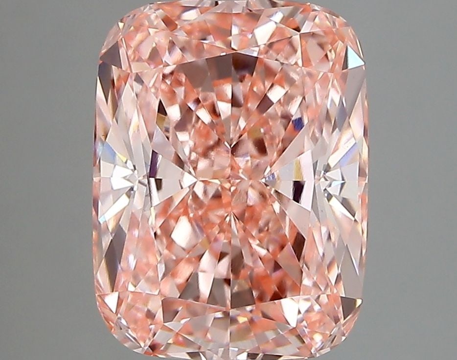 Loose Diamond - CUSHION MODIFIED 4.03ct Fancy Vivid Pink VVS2: Loose Diamond - CUSHION MODIFIED 4.03ct Fancy Vivid Pink VVS2 Source: This is a real non-mined Diamond that has been grown in a lab Shape: CUSHION MODIFIED Carats: 4.03 Color: Fancy Vivid Pink Certifi
