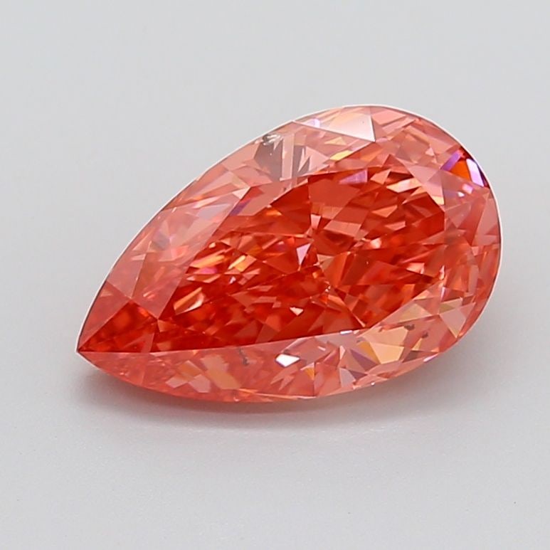 Loose Diamond - PEAR 4.07ct Fancy Vivid Reddish Pink VS2: Loose Diamond - PEAR 4.07ct Fancy Vivid Reddish Pink VS2 Source: This is a real non-mined Diamond that has been grown in a lab Shape: PEAR Carats: 4.07 Color: Fancy Vivid Reddish Pink Certification: I
