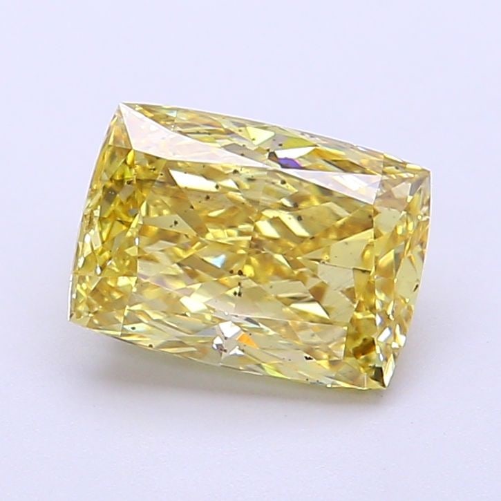 Loose Diamond - CUSHION MODIFIED 2.02ct Fancy Vivid Yellow VS2: Loose Diamond - CUSHION MODIFIED 2.02ct Fancy Vivid Yellow VS2 Source: This is a real non-mined Diamond that has been grown in a lab Shape: CUSHION MODIFIED Carats: 2.02 Color: Fancy Vivid Yellow Cert