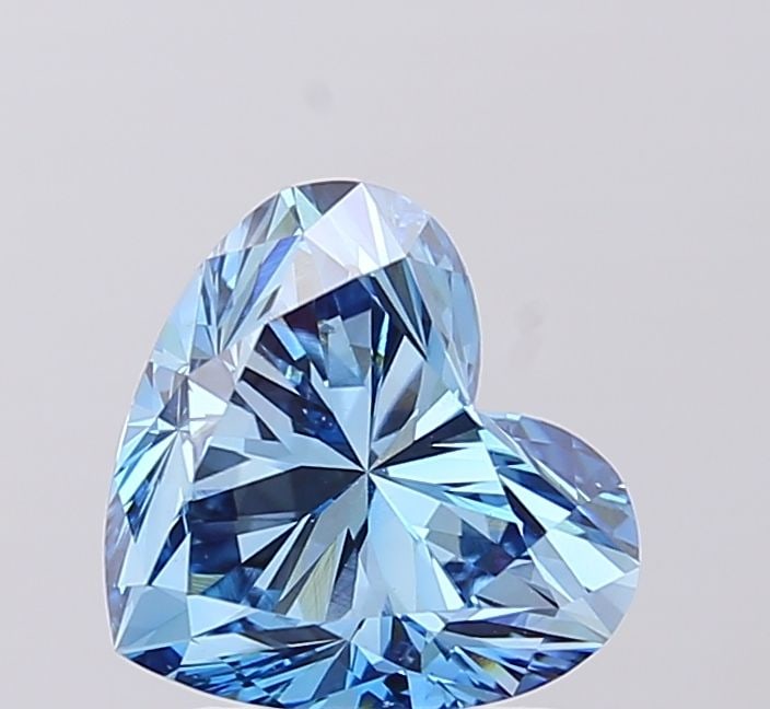 Loose Diamond - HEART 2.25ct Fancy Vivid Blue VS1: Loose Diamond - HEART 2.25ct Fancy Vivid Blue VS1 Source: This is a real non-mined Diamond that has been grown in a lab Shape: HEART Carats: 2.25 Color: Fancy Vivid Blue Certification: IGI Video: