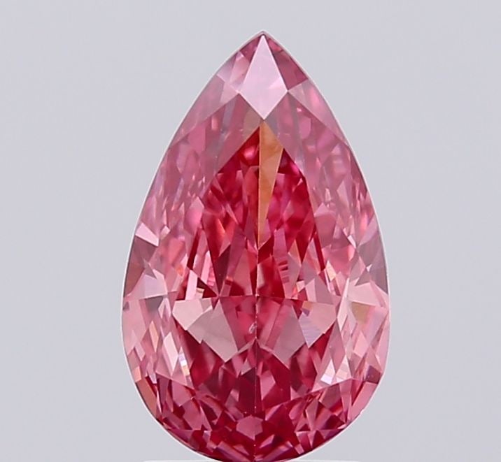 Loose Diamond - PEAR 2.03ct Fancy Vivid Pink VS2: Loose Diamond - PEAR 2.03ct Fancy Vivid Pink VS2 Source: This is a real non-mined Diamond that has been grown in a lab Shape: PEAR Carats: 2.03 Color: Fancy Vivid Pink Certification: IGI Video: