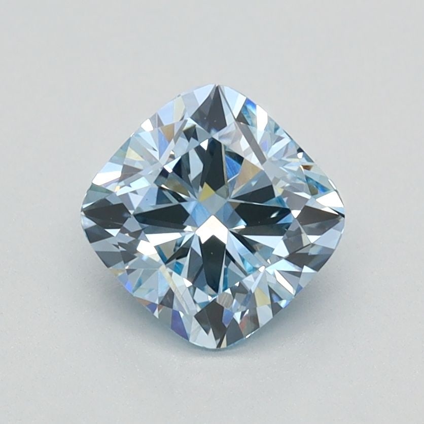 Loose Diamond - CUSHION BRILLIANT 0.94ct Fancy Blue VS1: Loose Diamond - CUSHION BRILLIANT 0.94ct Fancy Blue VS1 Source: This is a real non-mined Diamond that has been grown in a lab Shape: CUSHION BRILLIANT Carats: 0.94 Color: Fancy Blue Certification: IGI