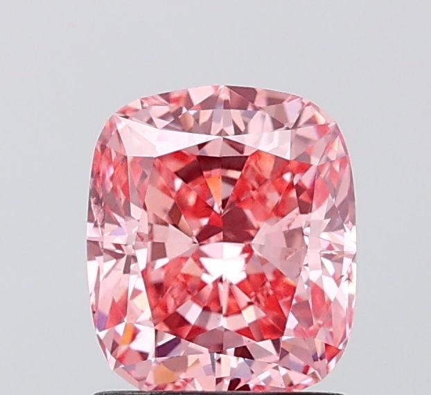 Loose Diamond - CUSHION MODIFIED 1.55ct Fancy Vivid Pink VS2: Loose Diamond - CUSHION MODIFIED 1.55ct Fancy Vivid Pink VS2 Source: This is a real non-mined Diamond that has been grown in a lab Shape: CUSHION MODIFIED Carats: 1.55 Color: Fancy Vivid Pink Certific
